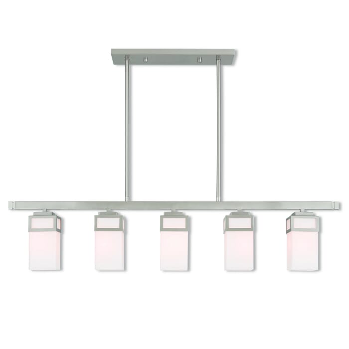 Harding 5-Light Linear Chandelier in Brushed Nickel Harding 5-Light Linear Chandelier in Brushed Nickel