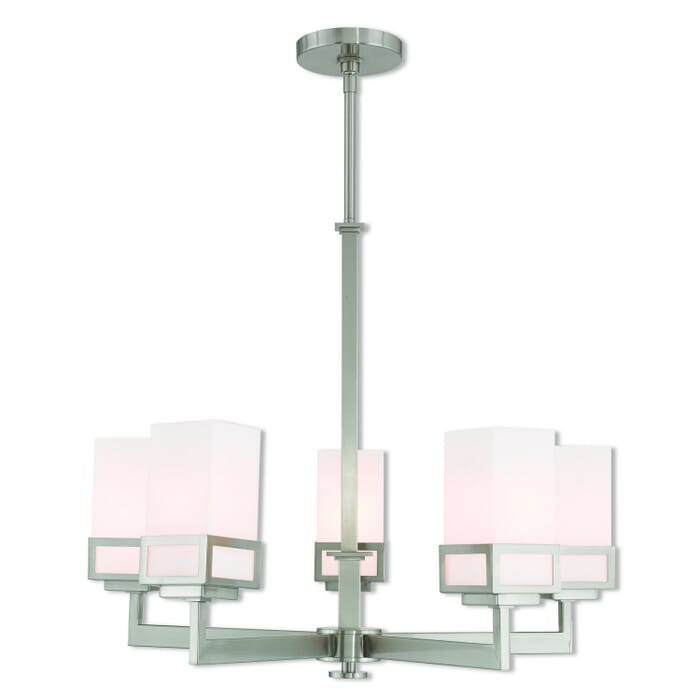 Harding 5-Light Chandelier in Brushed Nickel Harding 5-Light Chandelier in Brushed Nickel