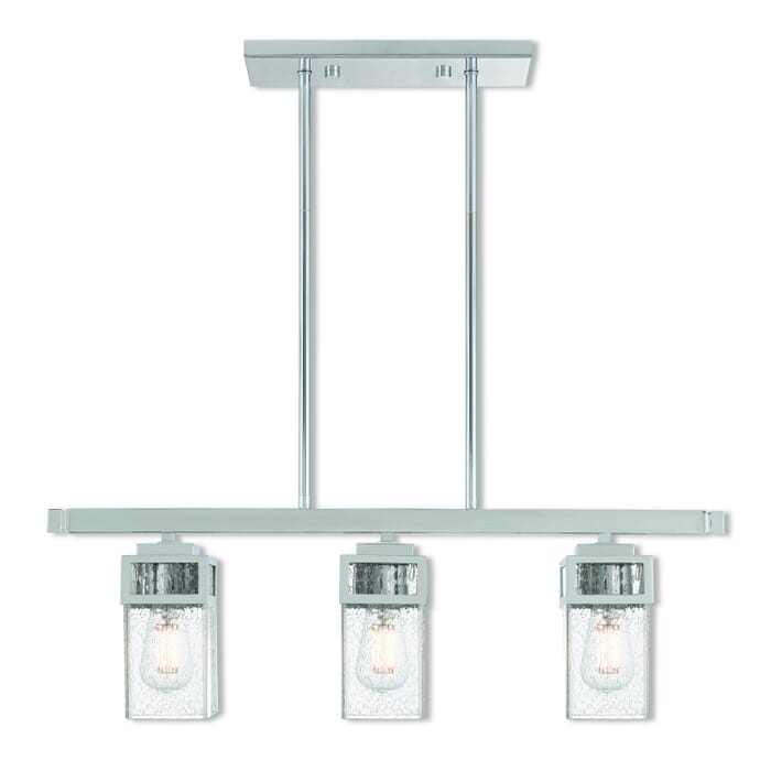 Harding 3-Light Linear Chandelier in Polished Chrome Harding 3-Light Linear Chandelier in Polished Chrome