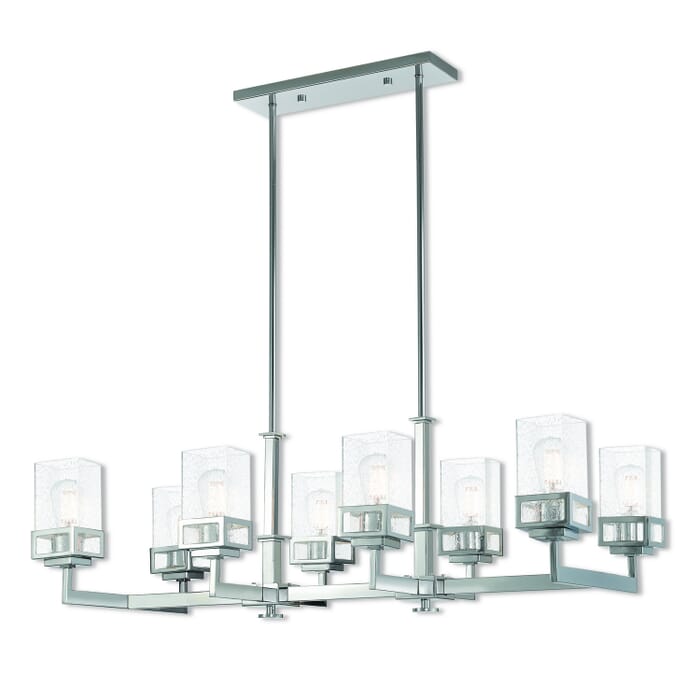 Harding 8-Light Linear Chandelier in Polished Chrome Harding 8-Light Linear Chandelier in Polished Chrome