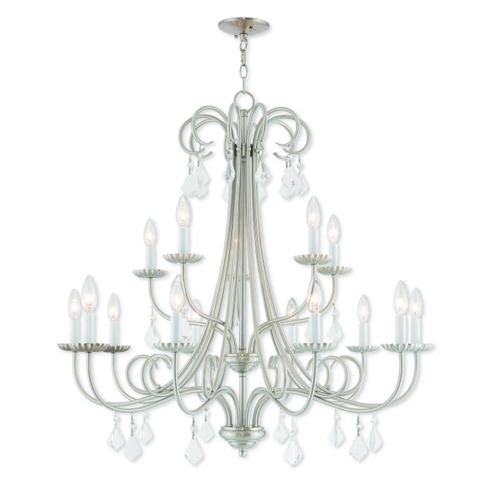Daphne 15-Light Foyer Chandelier in Brushed Nickel Daphne 15-Light Foyer Chandelier in Brushed Nickel