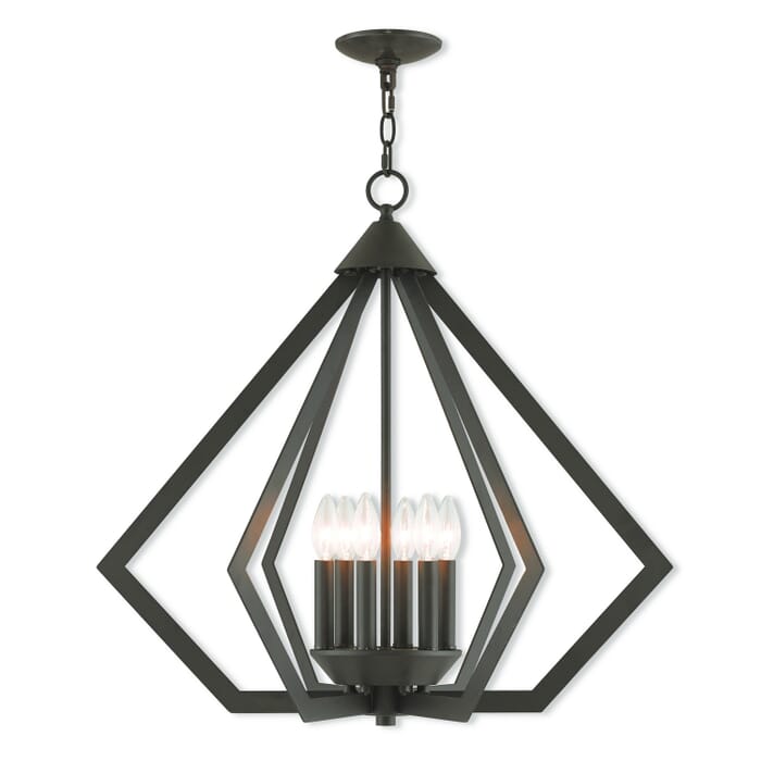Prism 6-Light Chandelier in Bronze Prism 6-Light Chandelier in Bronze