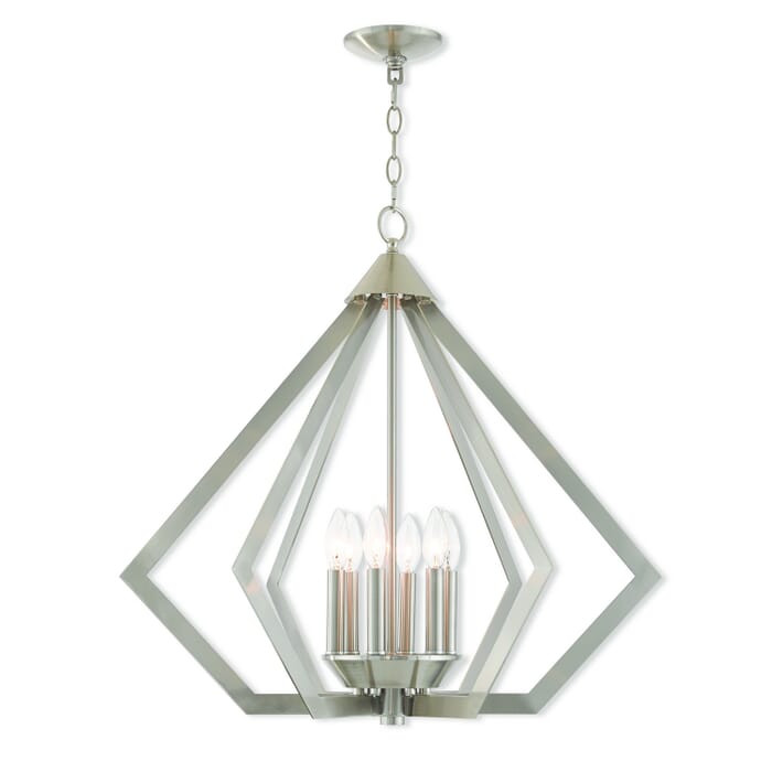 Prism 6-Light Chandelier in Brushed Nickel Prism 6-Light Chandelier in Brushed Nickel