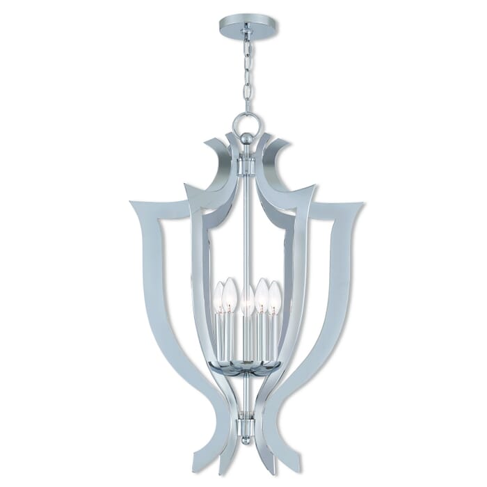 Aldrich 5-Light Chandelier in Polished Chrome Aldrich 5-Light Chandelier in Polished Chrome