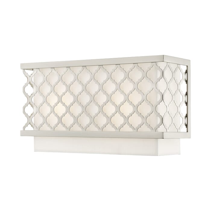 Arabesque 2-Light Wall Sconce in Brushed Nickel Arabesque 2-Light Wall Sconce in Brushed Nickel