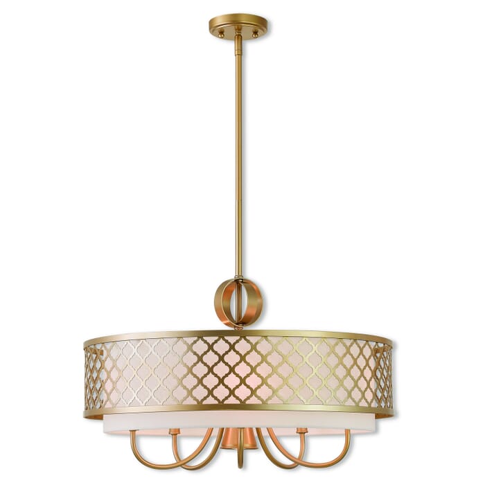 Arabesque 5-Light Chandelier in Soft Gold Arabesque 5-Light Chandelier in Soft Gold