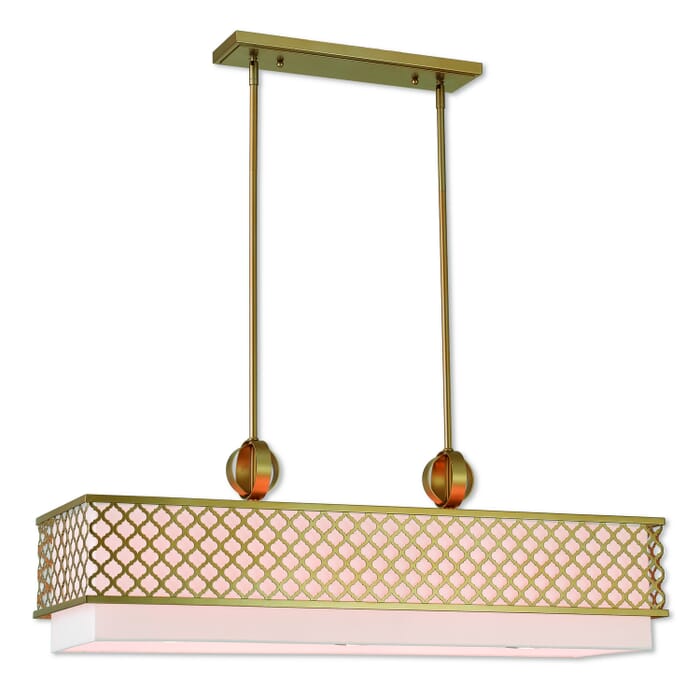Arabesque 6-Light Linear Chandelier in Soft Gold Arabesque 6-Light Linear Chandelier in Soft Gold