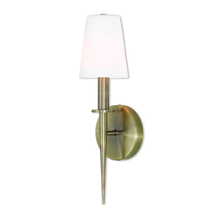 Witten 1-Light Wall Sconce in Antique Brass Witten 1-Light Wall Sconce in Antique Brass