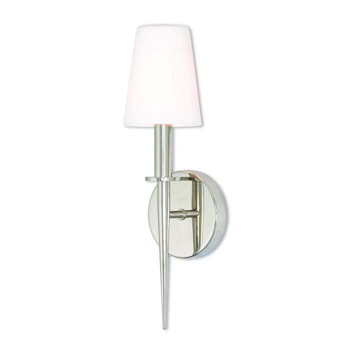 Witten 1-Light Wall Sconce in Polished Nickel Witten 1-Light Wall Sconce in Polished Nickel