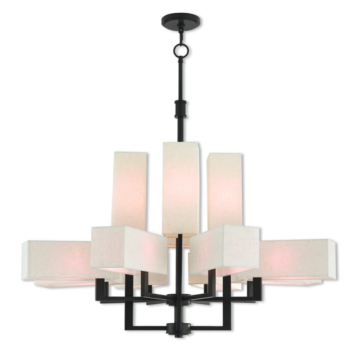 Rubix 12-Light Foyer Chandelier in Bronze Rubix 12-Light Foyer Chandelier in Bronze
