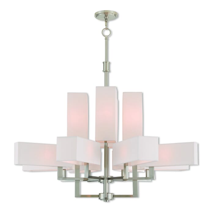 Rubix 12-Light Foyer Chandelier in Brushed Nickel Rubix 12-Light Foyer Chandelier in Brushed Nickel