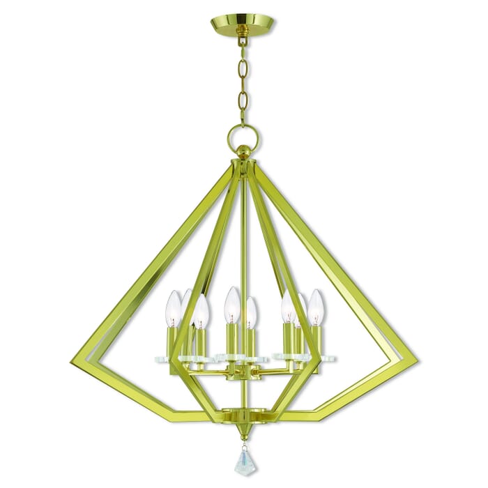 Diamond 8-Light Chandelier in Polished Brass Diamond 8-Light Chandelier in Polished Brass