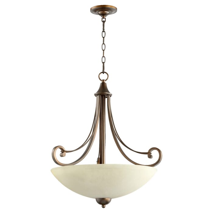 Quorum Lariat 4-Light 23" Pendant Light in Oiled Bronze Quorum Lariat 4-Light 23" Pendant Light in Oiled Bronze