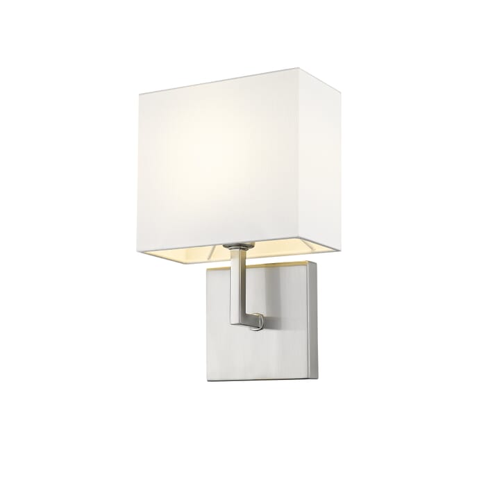 Z-Lite Saxon 1-Light Wall Sconce In Brushed Nickel Z-Lite Saxon 1-Light Wall Sconce In Brushed Nickel