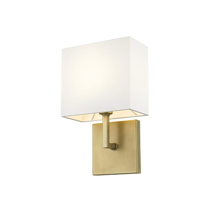 Z-Lite Saxon 1-Light Wall Sconce In Rubbed Brass Z-Lite Saxon 1-Light Wall Sconce In Rubbed Brass