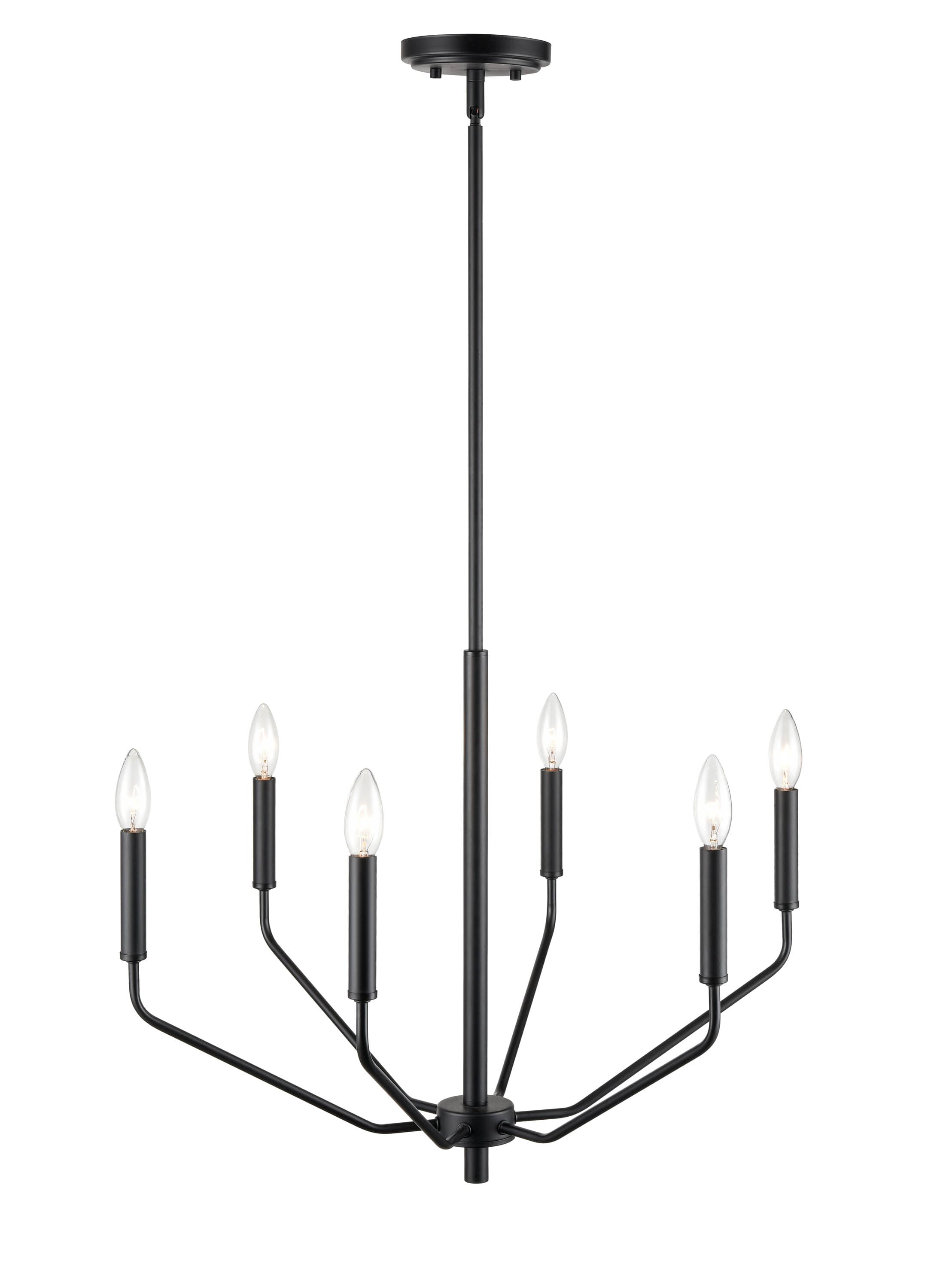 Millennium 6-Light Chandelier in Matte Black