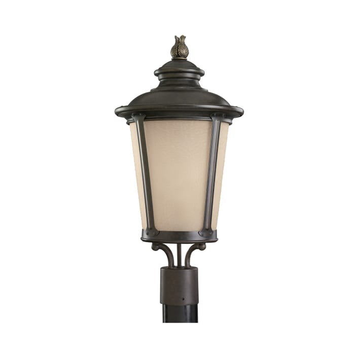 Cape May 1-Light Outdoor Post Lantern in Burled Iron Cape May 1-Light Outdoor Post Lantern in Burled Iron