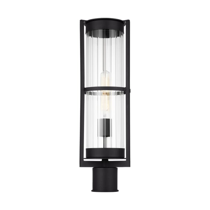 Alcona 1-Light Outdoor Post Lantern in Black Alcona 1-Light Outdoor Post Lantern in Black