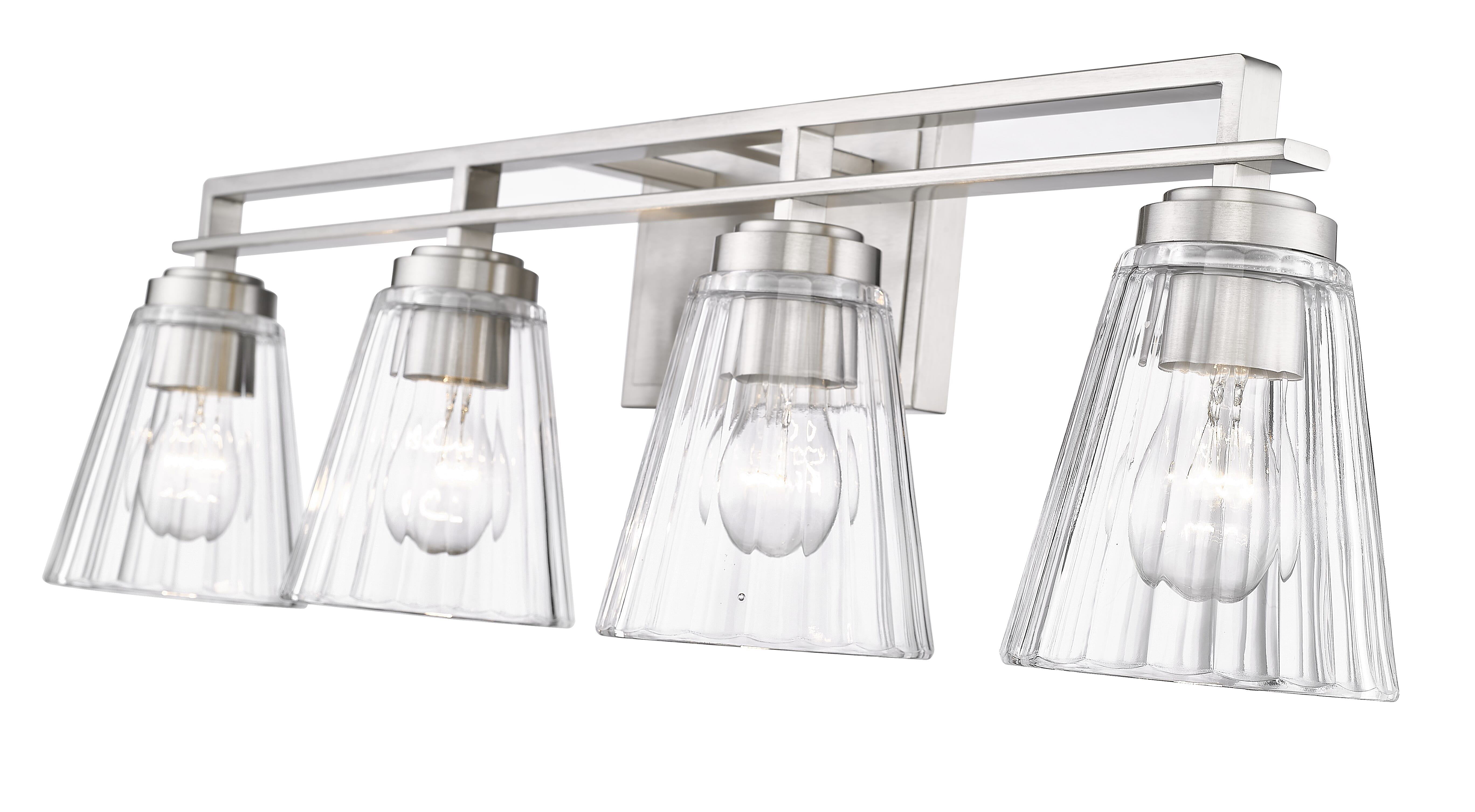Lyna 4-Light Bathroom Vanity Light in Brushed Nickel