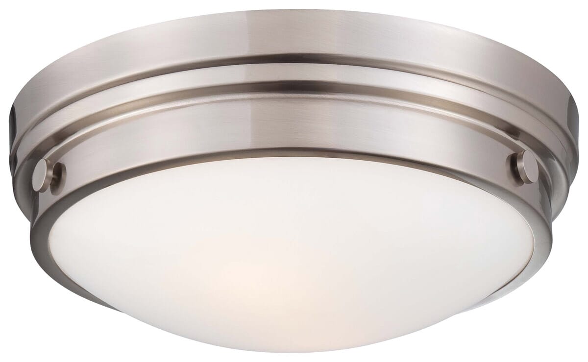 2-Light 13" Ceiling Light in Brushed Nickel