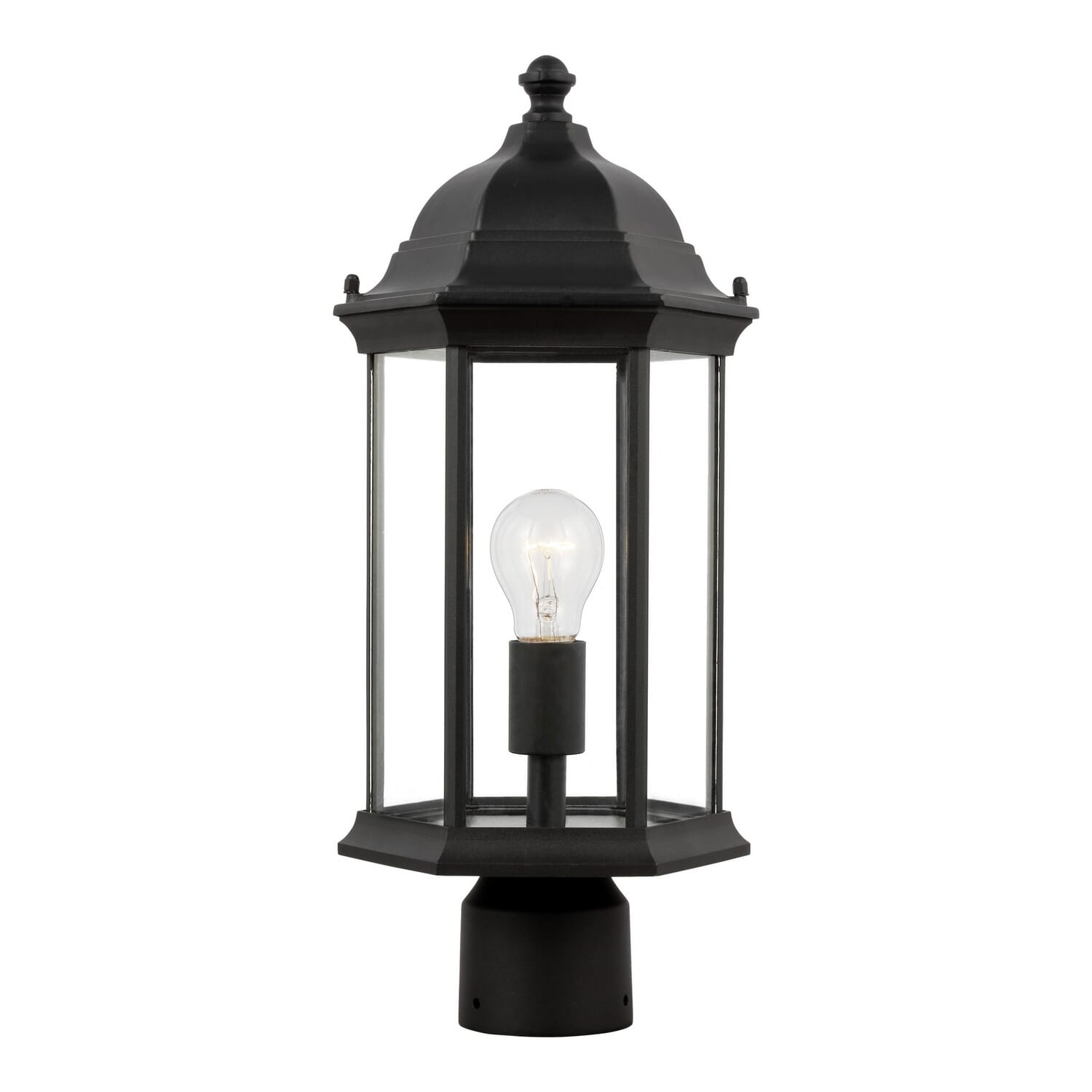 Sevier 1-Light Outdoor Post Lantern in Black