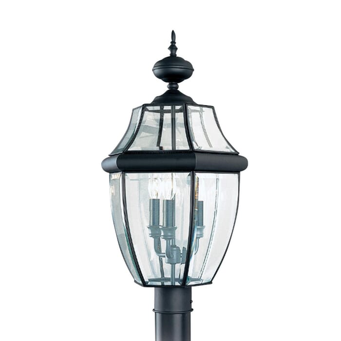 Sea Gull Lancaster 3-Light 24" Outdoor Post Light in Black Sea Gull Lancaster 3-Light 24" Outdoor Post Light in Black