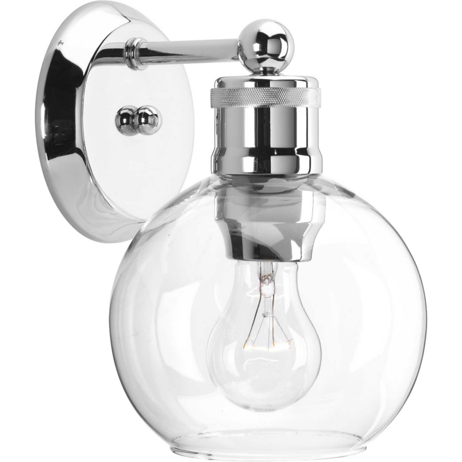 Polished Nickel One Light Bath from the Hansford Collection