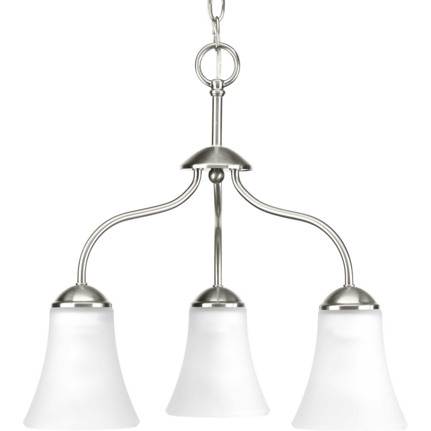 Brushed Nickel Three Light Chandelier from the Classic Collection