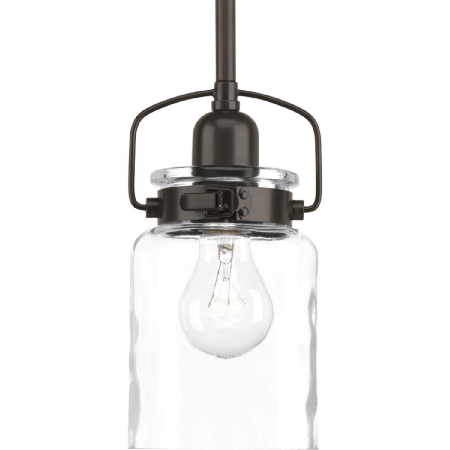 Antique Bronze One Light Mini Pendant from the Calhoun Collection