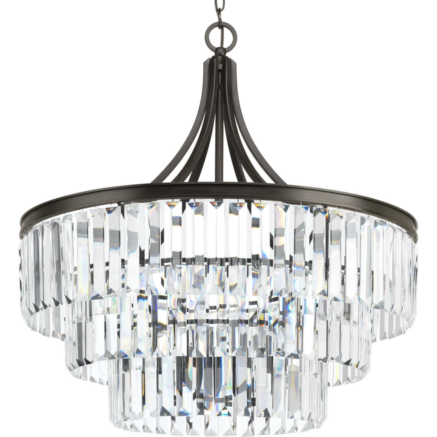 Antique Bronze Six Light Pendant from the Glimmer Collection