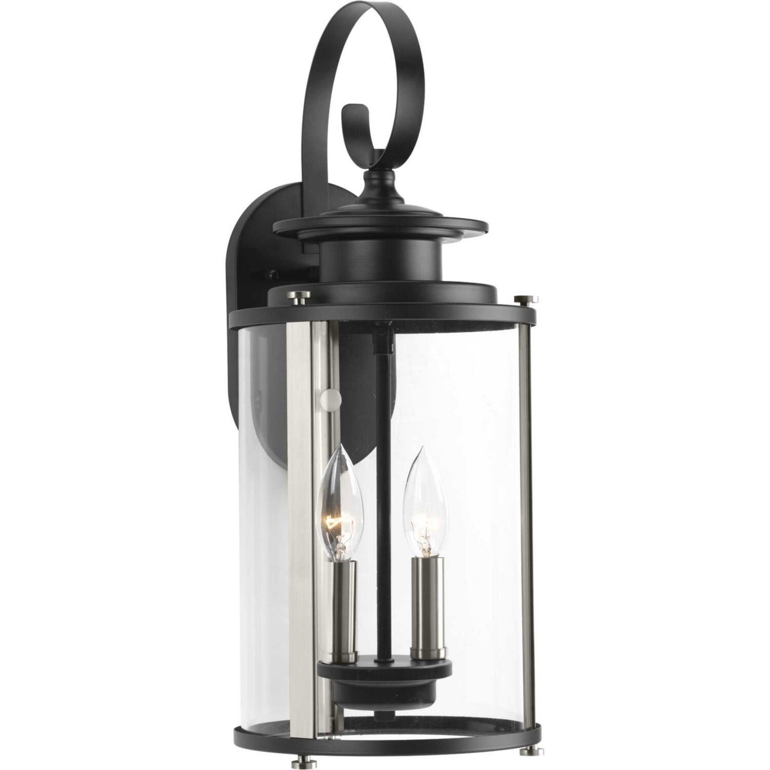 Black Two Light Wall Lantern from the Squire Collection