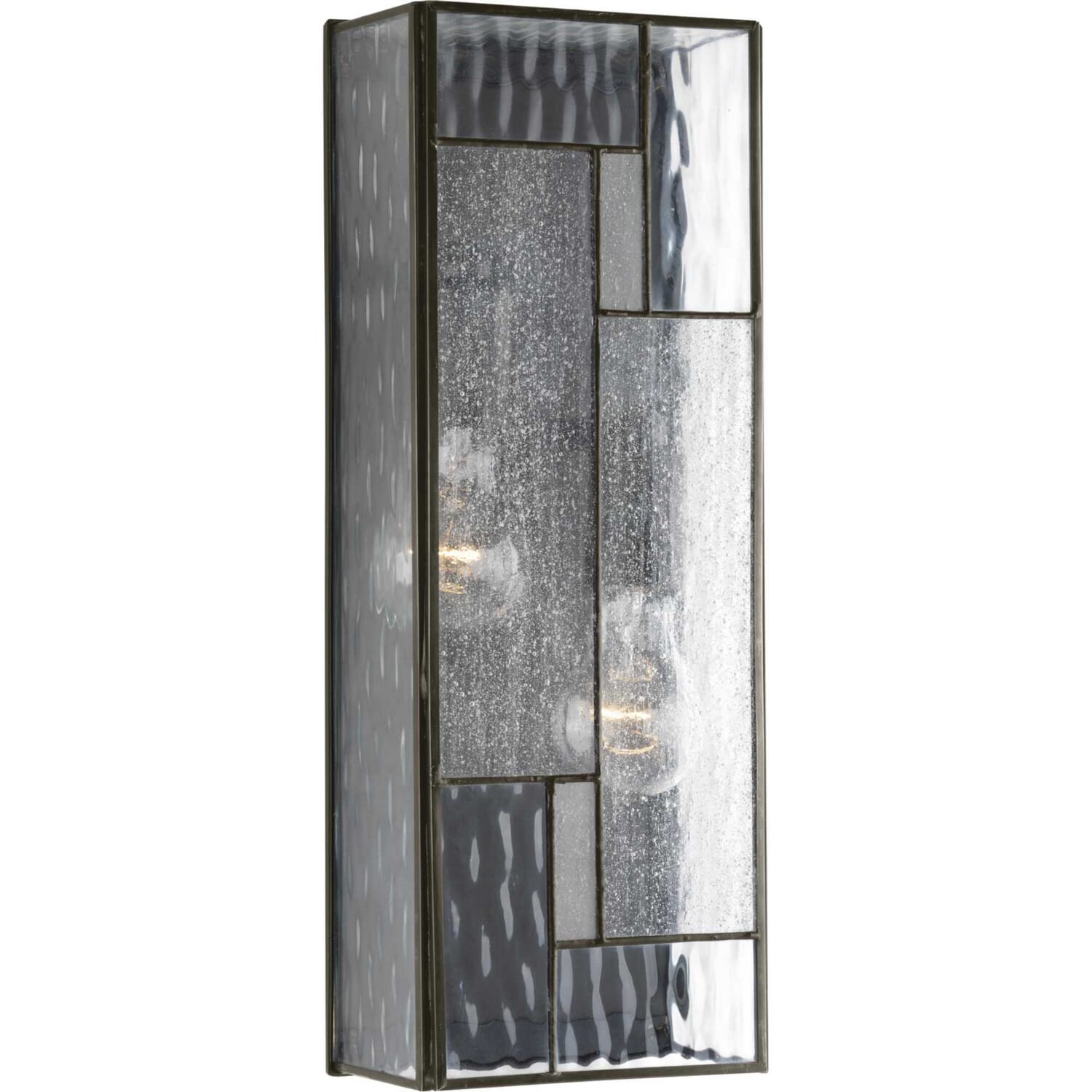 Architectural Bronze Two Light Wall Lantern from the Geometric Collection