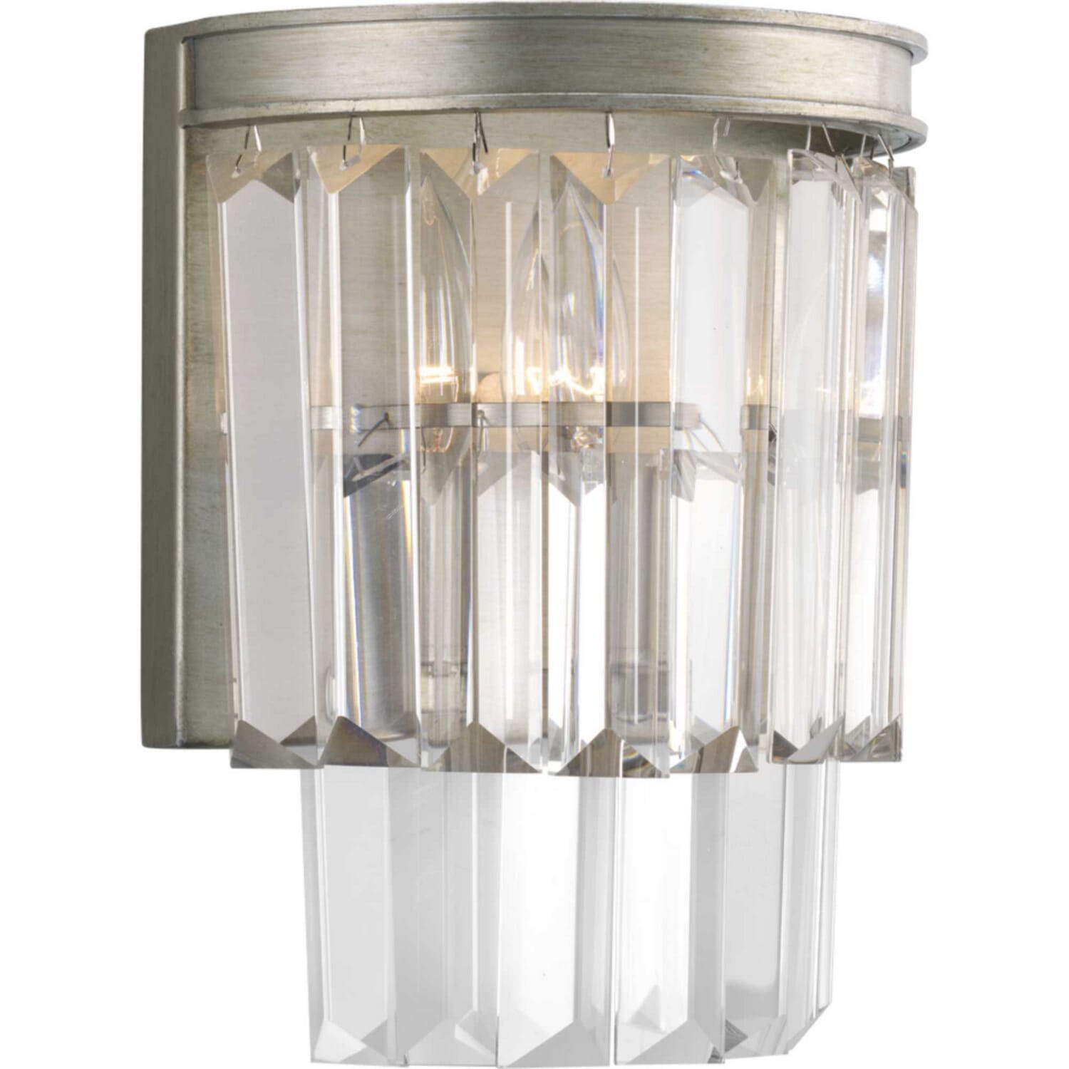 Silver Ridge Two Light Wall Sconce from the Glimmer Collection