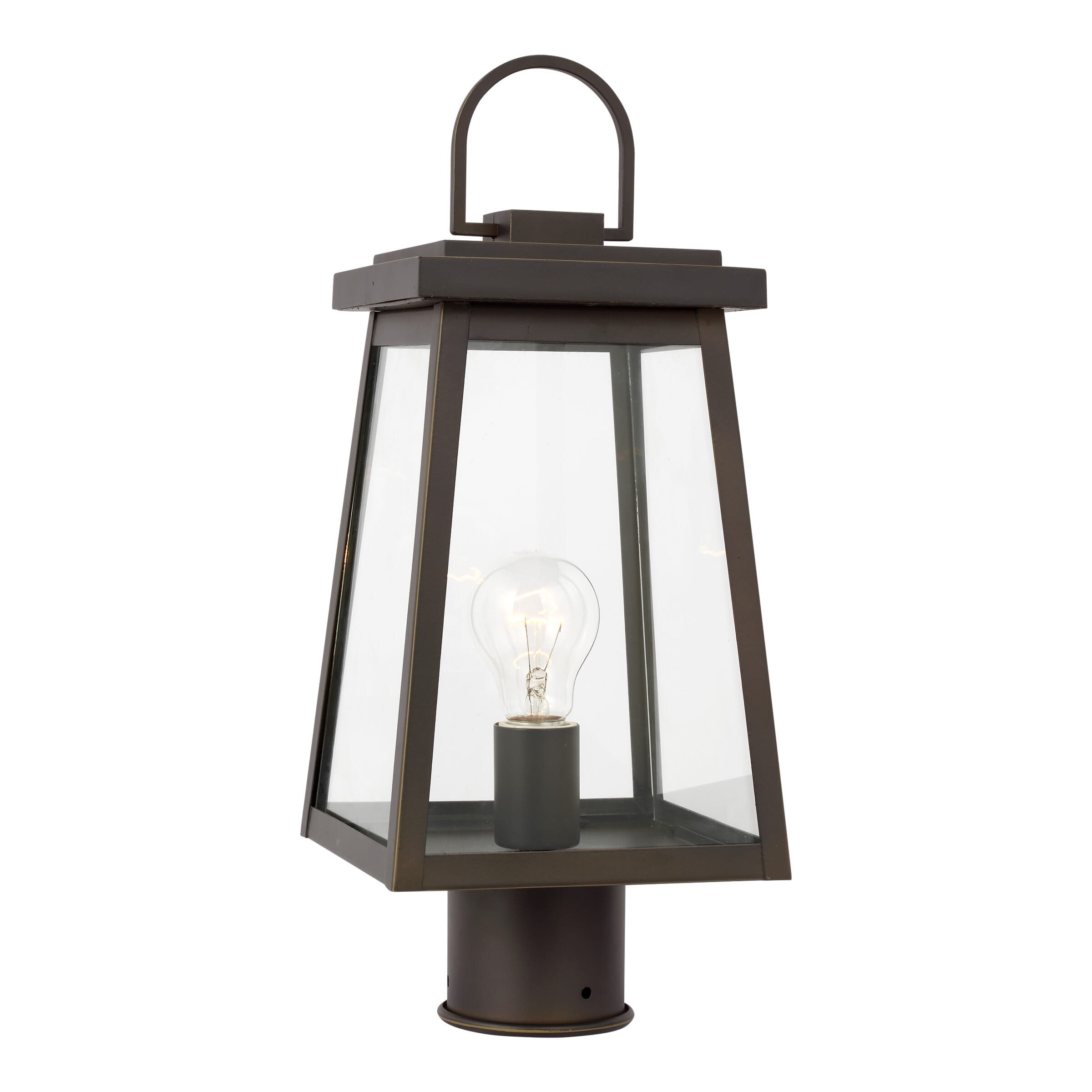 Sea Gull Founders Outdoor Post Light in Antique Bronze