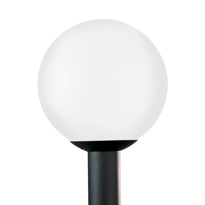 Sea Gull Globe 13" Outdoor Post Light in White Plastic Sea Gull Globe 13" Outdoor Post Light in White Plastic