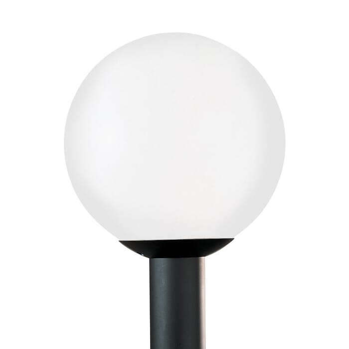Outdoor Globe 1-Light Outdoor Post Lantern in White Plastic Outdoor Globe 1-Light Outdoor Post Lantern in White Plastic
