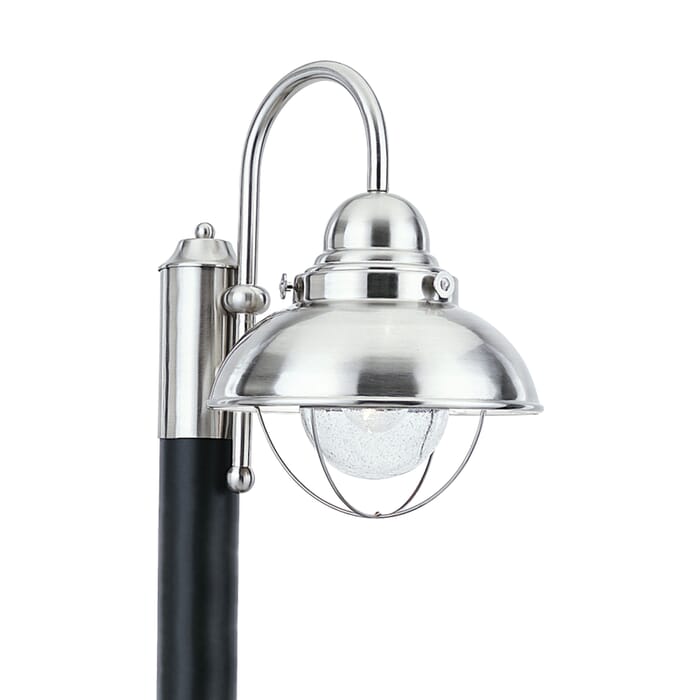 Sea Gull Sebring Outdoor Post Light in Brushed Stainless Sea Gull Sebring Outdoor Post Light in Brushed Stainless