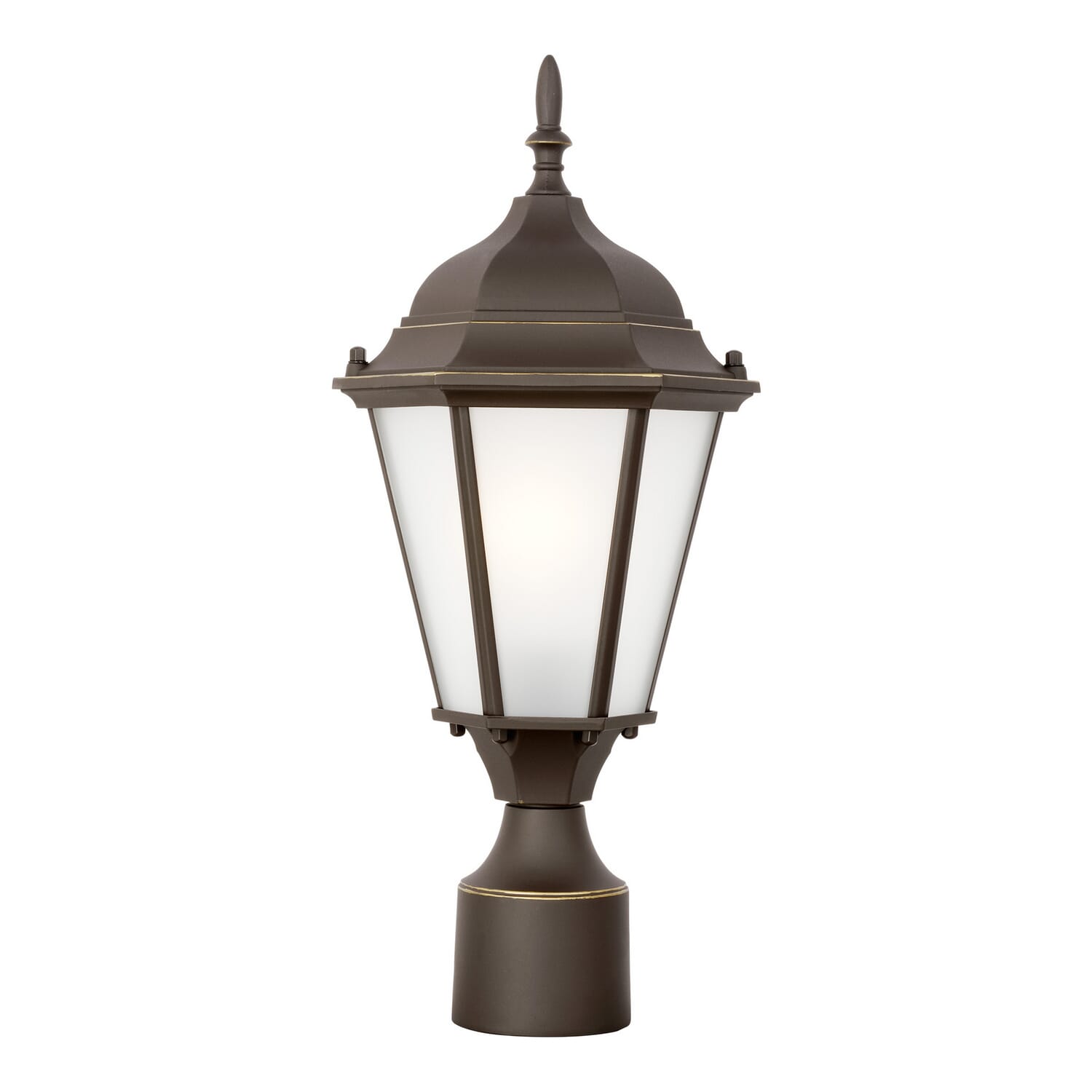Bakersville 1-Light Outdoor Post Lantern in Antique Bronze