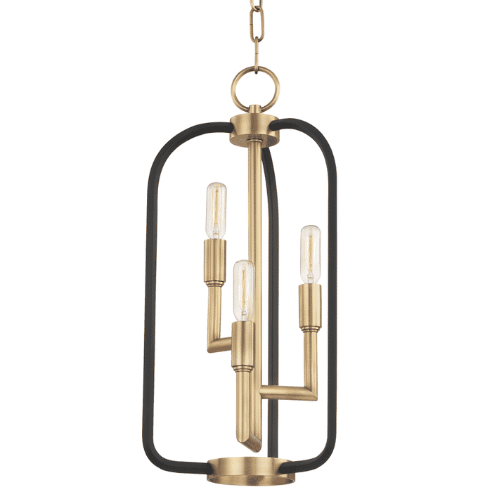 Hudson Valley Angler 3-Light Chandelier in Aged Brass Hudson Valley Angler 3-Light Chandelier in Aged Brass