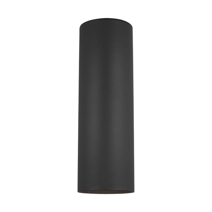 Sea Gull Outdoor Cylinders 2-Light Outdoor Wall Light in Black Sea Gull Outdoor Cylinders 2-Light Outdoor Wall Light in Black