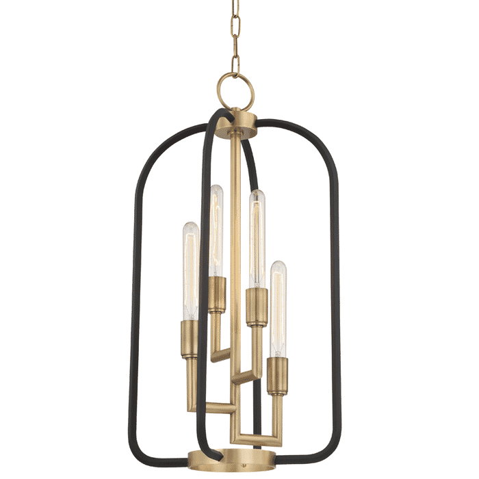 Hudson Valley Angler 4-Light Chandelier in Aged Brass Hudson Valley Angler 4-Light Chandelier in Aged Brass