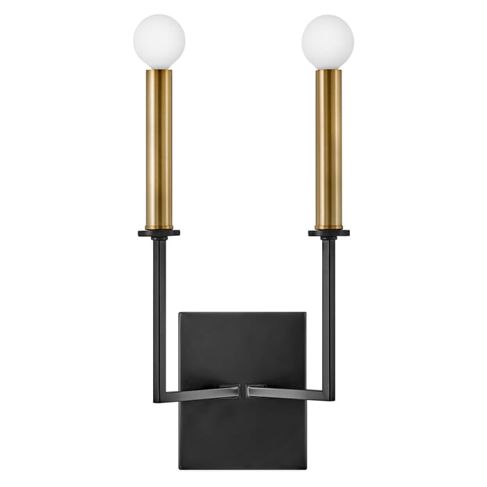 Lark Lazlo 2-Light Wall Sconce in Black Lark Lazlo 2-Light Wall Sconce in Black