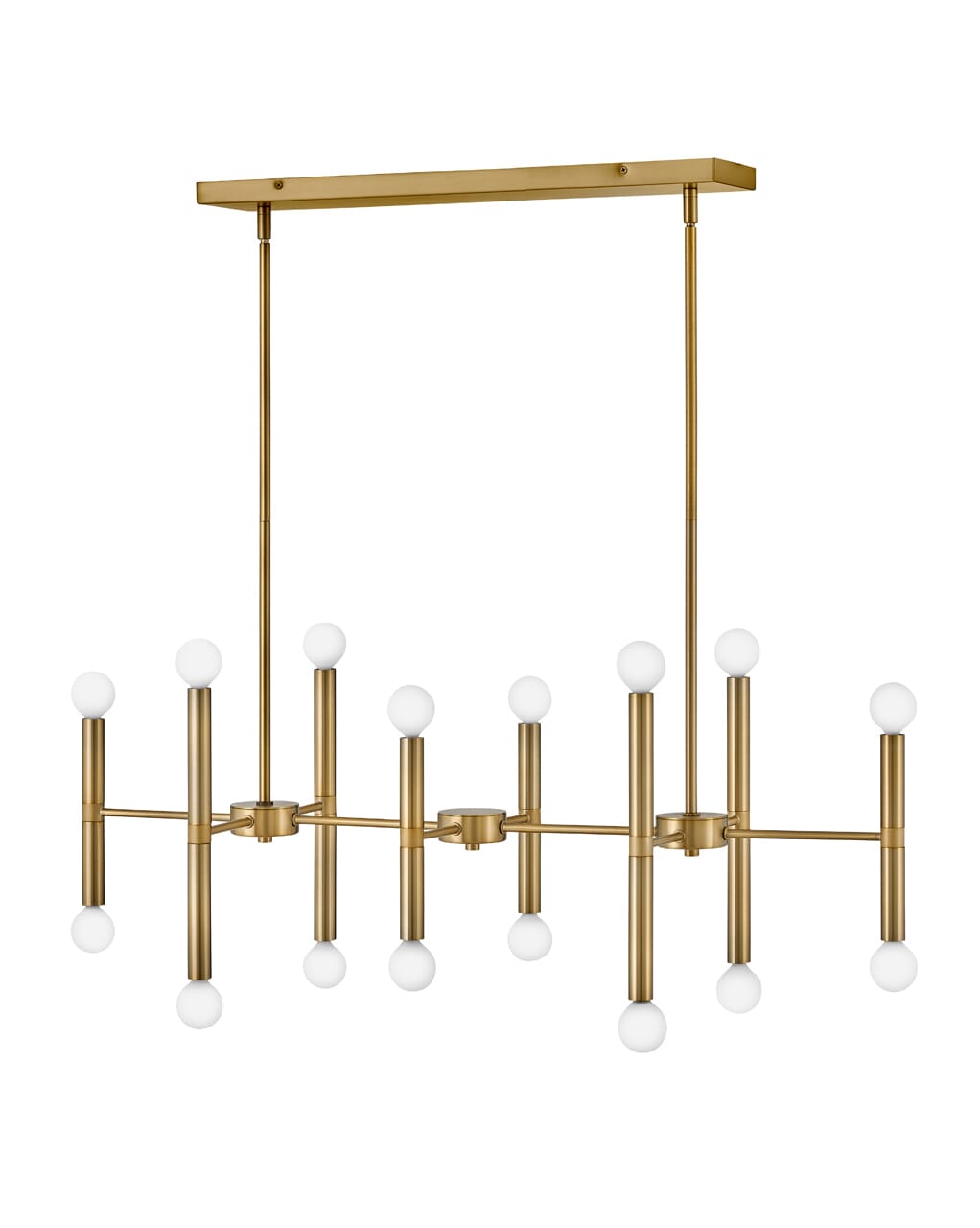 Millie 16-Light Chandelier in Lacquered Brass