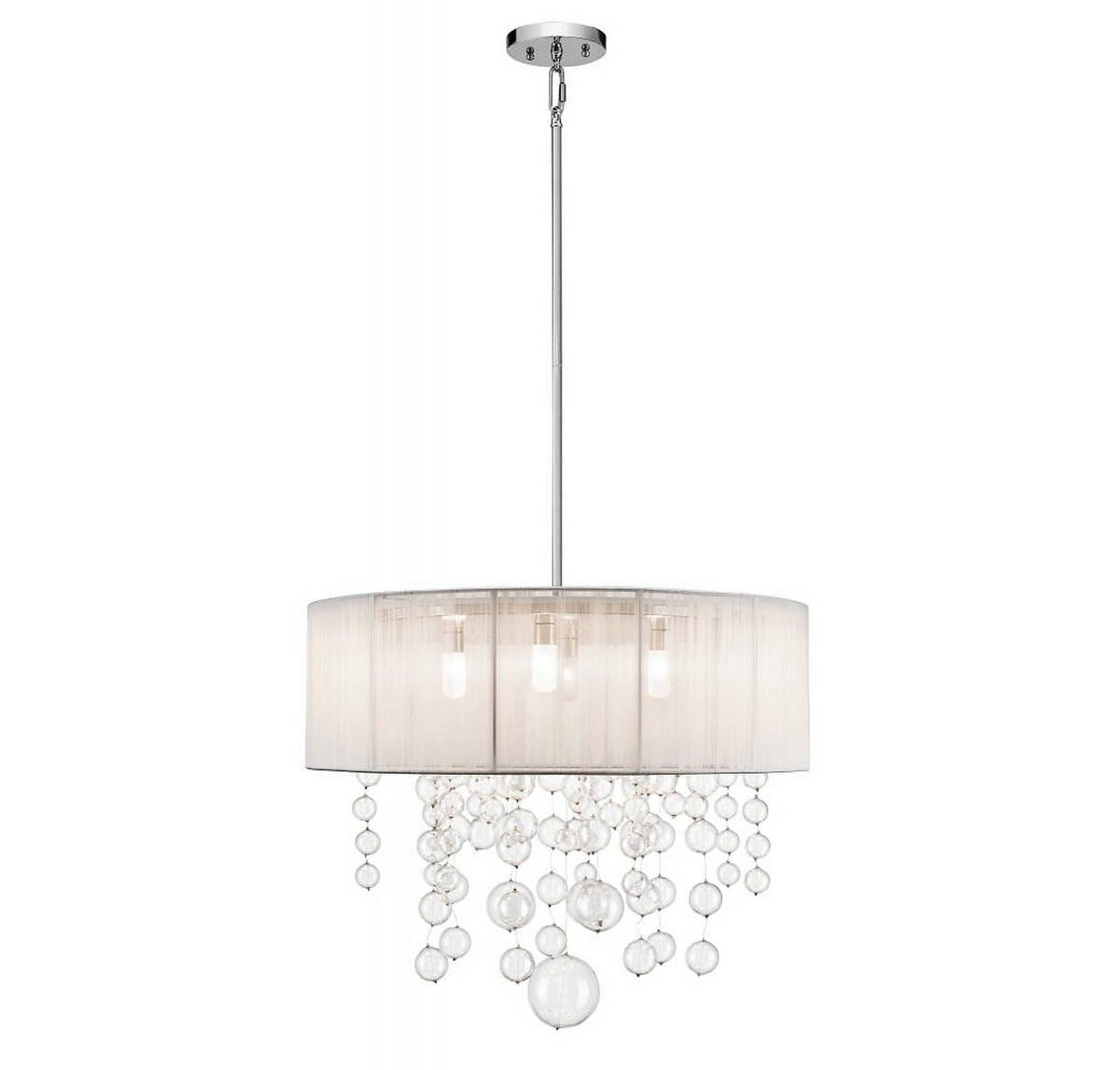 glass drum shade chandelier