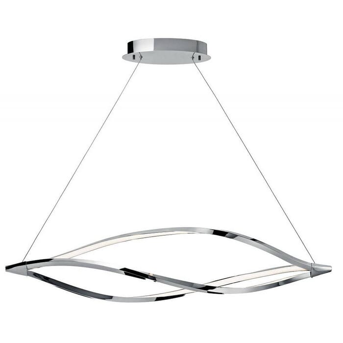 Elan Meridian 53" LED Pendant Light Pendant Pendant in Chrome with Etched Acrylic Elan Meridian 53" LED Pendant Light Pendant Pendant in Chrome with Etched Acrylic