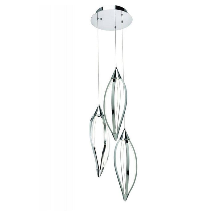 Elan Meridian 22" 3-Light LED Round Pendant in Chrome Elan Meridian 22" 3-Light LED Round Pendant in Chrome