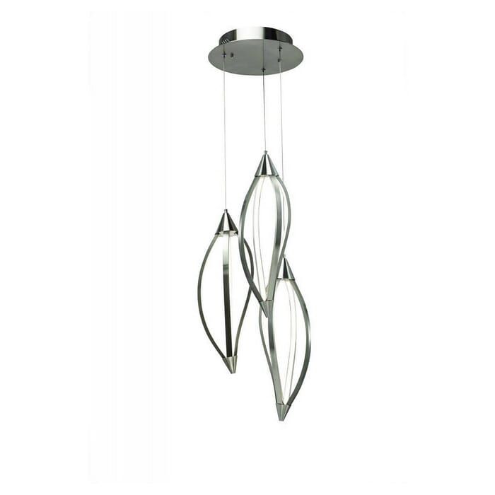 Elan Meridian 22" 3-Light LED Round Pendant in Brushed Nickel Elan Meridian 22" 3-Light LED Round Pendant in Brushed Nickel