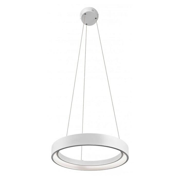 Elan Fornello 17.72" LED Round Pendant in Sand Textured White Elan Fornello 17.72" LED Round Pendant in Sand Textured White