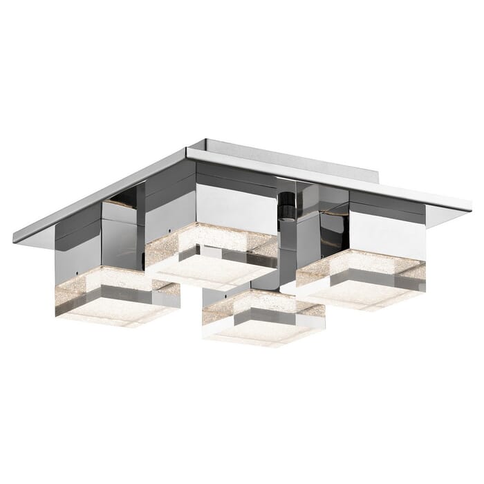 Elan Gorve 12.5" 4-Light LED Cubic Zirconia Chip Ceiling Light in Chrome Elan Gorve 12.5" 4-Light LED Cubic Zirconia Chip Ceiling Light in Chrome