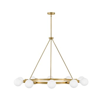 Orla 10-Light LED Chandelier in Lacquered Brass
